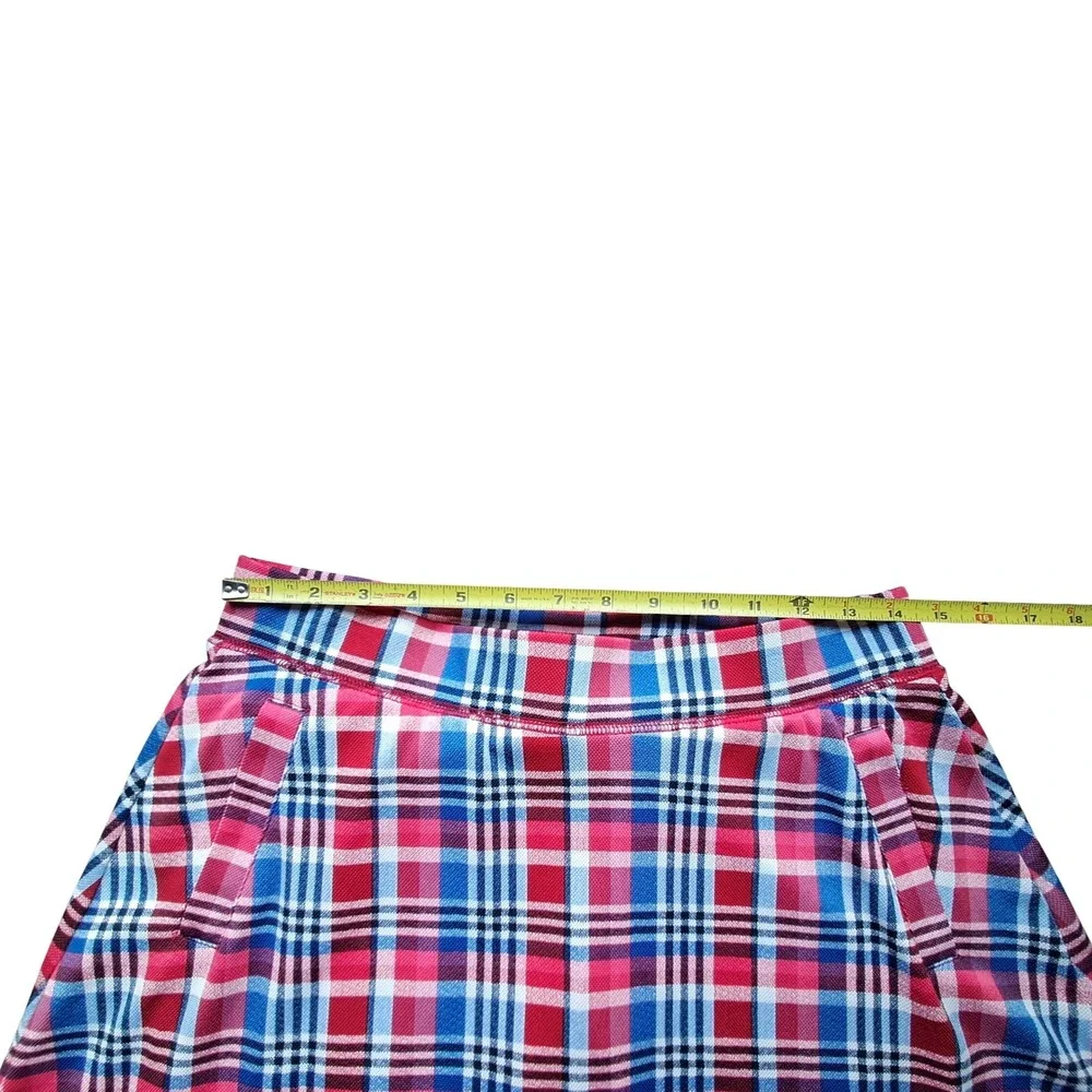 Talbots Plaid Skort Women's Size S Red‎ Blue White Built-in Shorts Golf Tennis